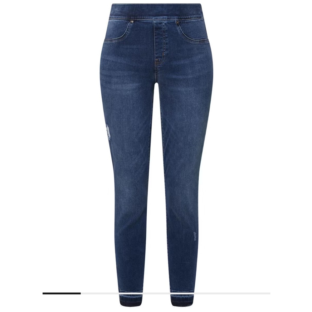 Spanx Distressed Denim Skinny Jeans Sz S